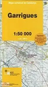 Handgefertigt GARRIGUES 1:50.000 (18 MAPA ICGC). Libro en papel. 9788419326300 Muntanya de Llibres