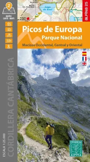 PICOS DE EUROPA 1:25.000 (2 MAPES ALPINA). MACIZOS OCCIDENTAL, CENTRAL Y ORIENTAL. ALPINA. Libro en papel. 9788470111495 Muntanya de Llibres Gratis Versand