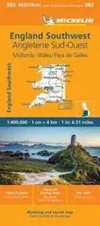 MAPA REGIONAL ENGLAND SOUTHWEST 1:400000 (MICHELIN 503). MIDLANDS, WALES (GALES). AA.VV.. Libro en papel. 9782067263970 Muntanya de Llibres Gleich Bestellen