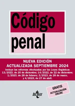 Kostenloser Versand CÓDIGO PENAL. LEY ORGÁNICA 10/1995, DE 23 DE NOVIEMBRE. EDITORIAL TECNOS. Libro en papel. 9788430990962 Muntanya de Llibres