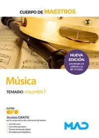 Angebot MUSICA TEMARIO VOL.1 NUEVA EDICION 2022 CUERPO DE MAESTROS