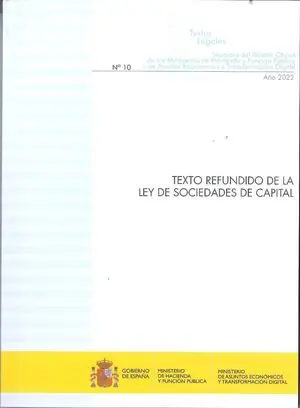 TEXTO REFUNDIDO DE LA LEY DE SOCIEDADES DE CAPITAL 2022 Im Trend