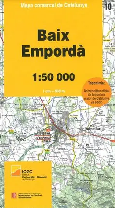 10 BAIX EMPORDÀ 1:50.000 -MAPA COMARCAL CATALUNYA -ICGC Mega-Angebot