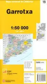 Schnäppchen 19 GARROTXA 1:50.000 -MAPA COMARCAL CATALUNYA -ICGC