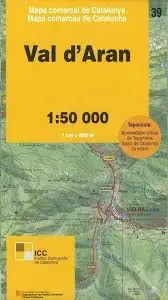 39 VAL D'ARAN 1:50.000 -MAPA COMARCAL CATALUNYA -ICGC Hochwertig