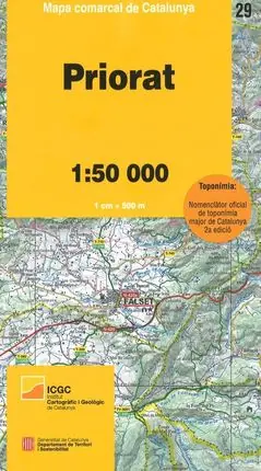 29 PRIORAT 1:50.000 -MAPA COMARCAL CATALUNYA -ICGC Schnäppchen