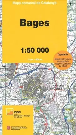 07 BAGES 1:50.000 -MAPA COMARCAL DE CATALUNYA -ICGC Heißes Angebot