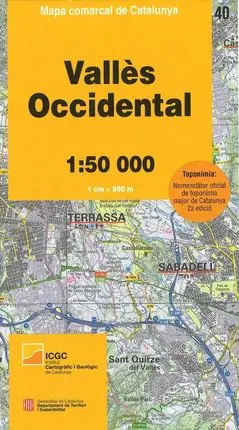 40 VALLÈS OCCIDENTAL 1:50.000 -MAPA COMARCAL DE CATALUNYA -ICGC Ab Werk