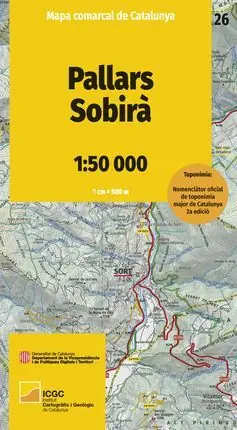 Premium 26 PALLARS SOBIRÀ 1:50.000 -MAPA COMARCAL DE CATALUNYA -ICGC