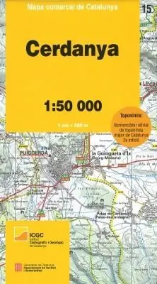 Neu 15 CERDANYA 1:50.000 -MAPA COMARCAL CATALUNYA -ICGC