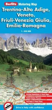 TRENTINO-ALTO ADIGE, VENETO 1:350.000- BERLITZ. FRIULI-VENEZIA GIULIA, EMILIA-ROMAGNA Hochwertig