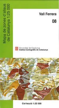 08 VALL FERRERA 1:25.000 -ICGC. MAPA DE ZONES D'ALLAUS Aktuell