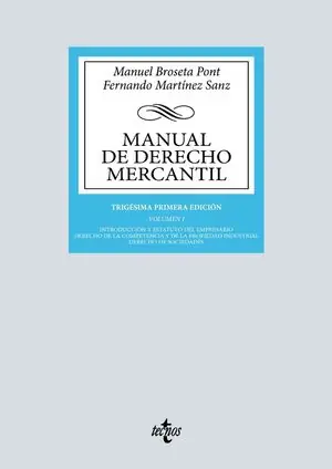 MANUAL DE DERECHO MERCANTIL VOL.I (2025) Top-Seller