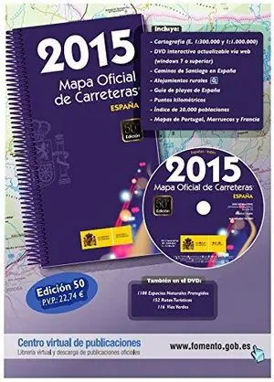 Top-Seller MAPA OFICIAL CARRETERAS. ESPAÑA 2015 MOPU