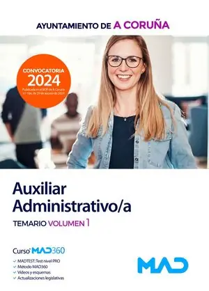 TEMARIO VOL. 1 AUXILIAR ADMINISTRATIVO AYUNTAMIENTO A CORUÑA Geprüft