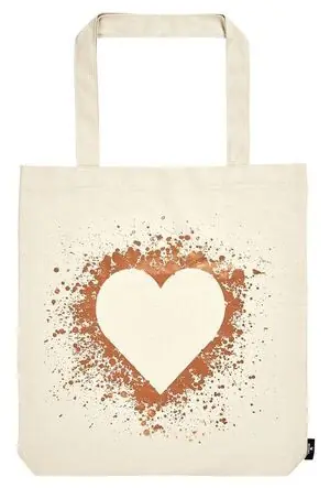 Billig BOLSA DE TELA COMPRA CORAZON