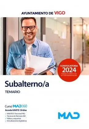Heute Kaufen TEMARIO SUBALTERNO AYUNTAMIENTO DE VIGO 2024