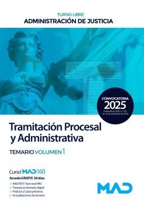 CUERPO DE TRAMITACIÓN PROCESAL Y ADMINISTRATIVA. TEMARIO VOL.1. (TURNO LIBRE ADMINISTRACIÓN DE JUSTICIA) Aktuell