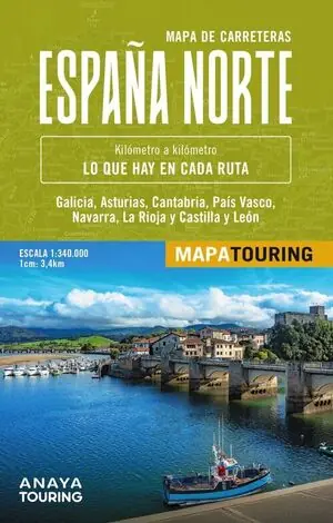 MAPA DE CARRETERAS DE ESPAÑA NORTE 1:340.000 - (DESPLEGABLE). GALICIA, ASTURIAS, CANTABRIA, PAÍS VASCO, NAVARRA, LA RIOJA Y CASTILLA Y LEÓN Top-Seller
