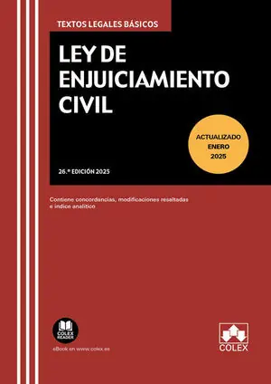 LEY DE ENJUICIAMIENTO CIVIL 26ª ED. 2025. ENERO 2025 Geprüft