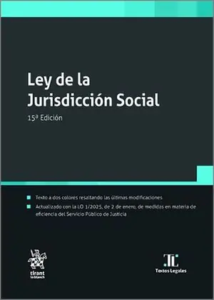 Versand Am Gleichen Tag LEY DE LA JURISDICCIÓN SOCIAL. 15ª EDICIÓN ACTUALIZADA LO 1/2025