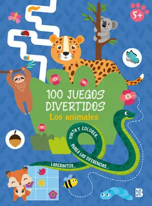 Zertifiziert LOS ANIMALES. 100 JUEGOS DIVERTIDOS. LABERINTOS, PINTA Y COLOREA, BUSCA LAS DIFERENCIAS...