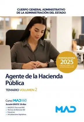 Günstig TEMARIO VOL 2 AGENTE DE LA HACIENDA PÚBLICA. ADMINISTRACIÓN DEL ESTADO 2025
