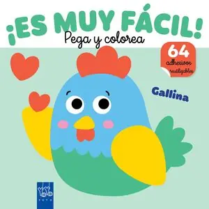 ¡ES MUY FÁCIL! PEGA Y COLOREA. GALLINA Beliebt