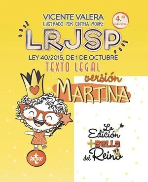 LRJSP. VERSIÓN MARTINA. LEY 40/2015 DE 1 DE OCTUBRE. TEXTO LEGAL Gleich Bestellen