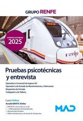 Bestseller PRUEBAS PSICOTÉCNICAS Y ENTREVISTA GRUPO RENFE