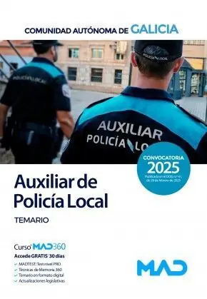 Heißes Angebot TEMARIO AUXILIAR DE LA POLICÍA LOCAL. GALICIA 2025